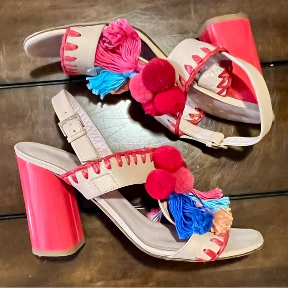 Kate Spade New York Pom Pom Tassel Heels - Picture 2 of 6